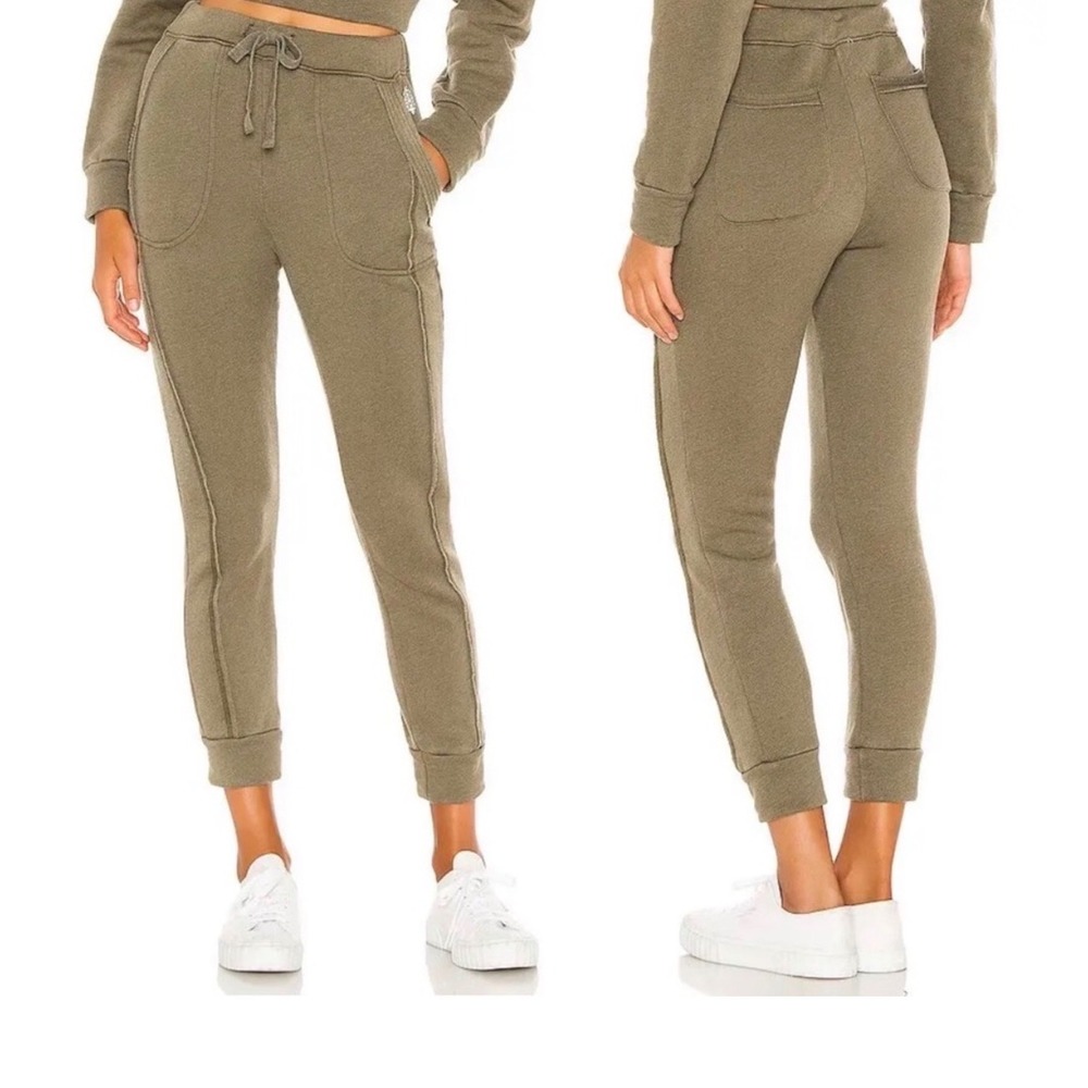 Free People Movement High Rise Joggers Size S Work It Out Army Olive Green